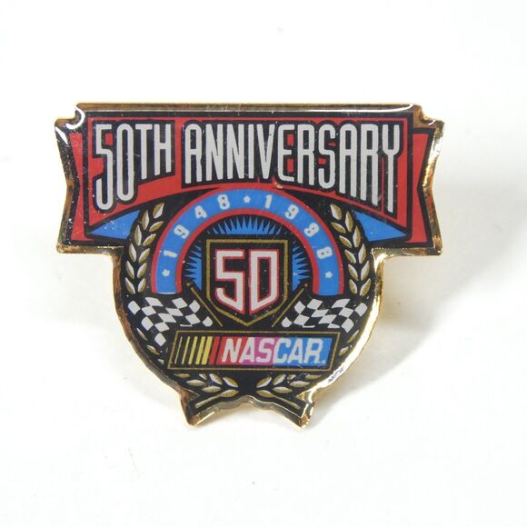 NASCAR 50th Anniversary Logo Lapel Pin Vintage 1998 - Picture 1 of 3